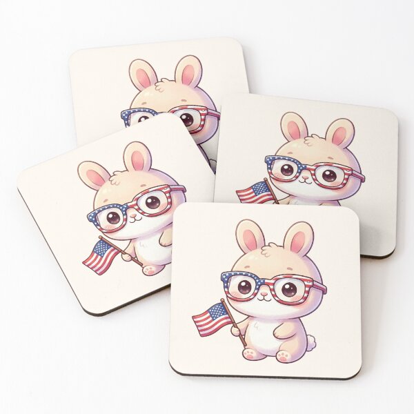 Item preview, Cute Patriotic Bunny With American Flag designed and sold by SweetLilith.