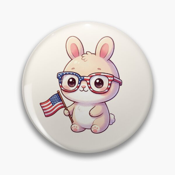 Item preview, Cute Patriotic Bunny With American Flag designed and sold by SweetLilith.