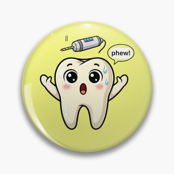 Item preview, Cute Tooth Dodging Dental Drill Funny Dentist Humor Cartoons designed and sold by bvdesignart.