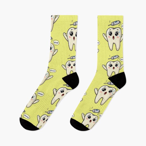 Item preview, Cute Tooth Dodging Dental Drill Funny Dentist Humor Cartoons designed and sold by bvdesignart.