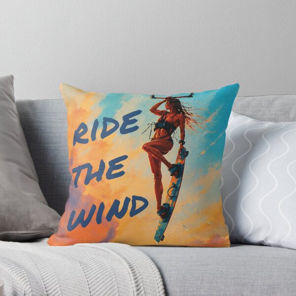 Item preview, Ride the Wind – Kitesurf Sunset Typography Illustration designed and sold by Islabonita..