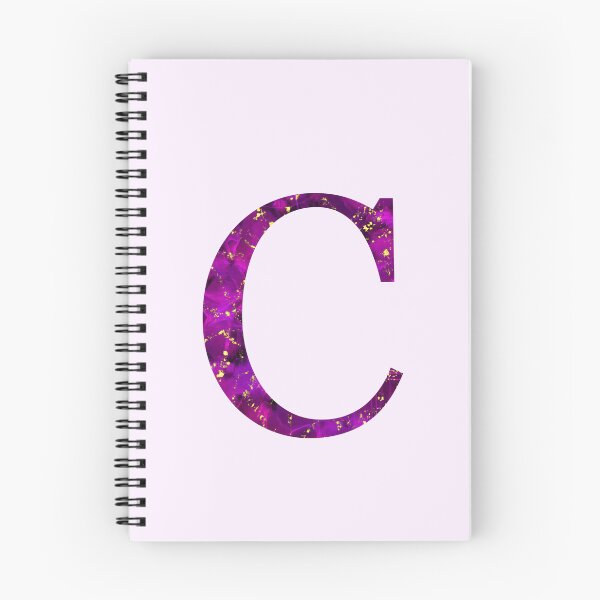 Item preview, Monogram letter C in pink color with gold accents, alcohol ink digital art designed and sold by SweetLilith.
