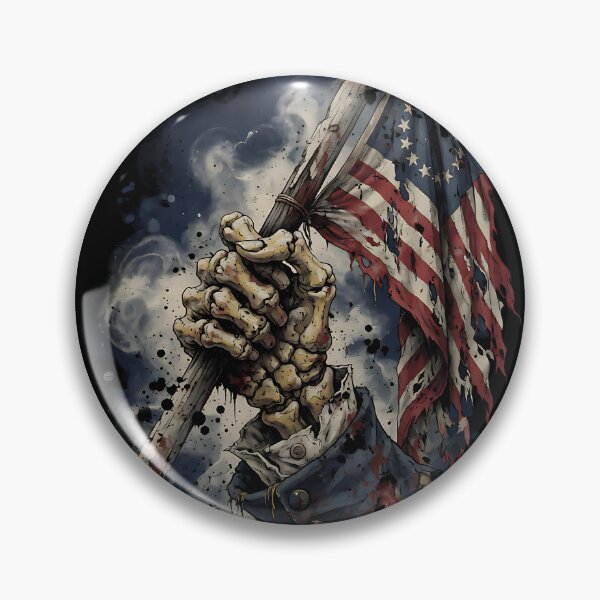 Item preview, Skeletal Hand Holding Betsy Ross Flag 1776 designed and sold by IronDissident.