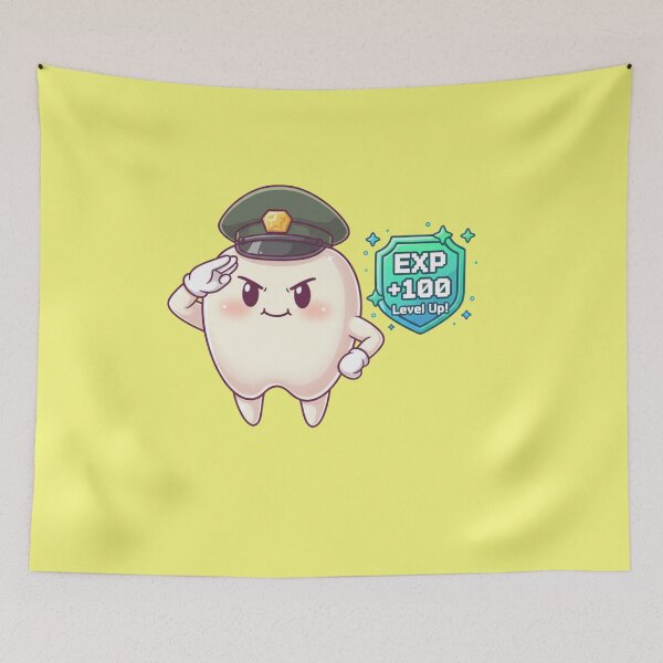 Item preview, Cute Tooth Soldier Level Up Game Style Dental Care Cadet Guard designed and sold by bvdesignart.