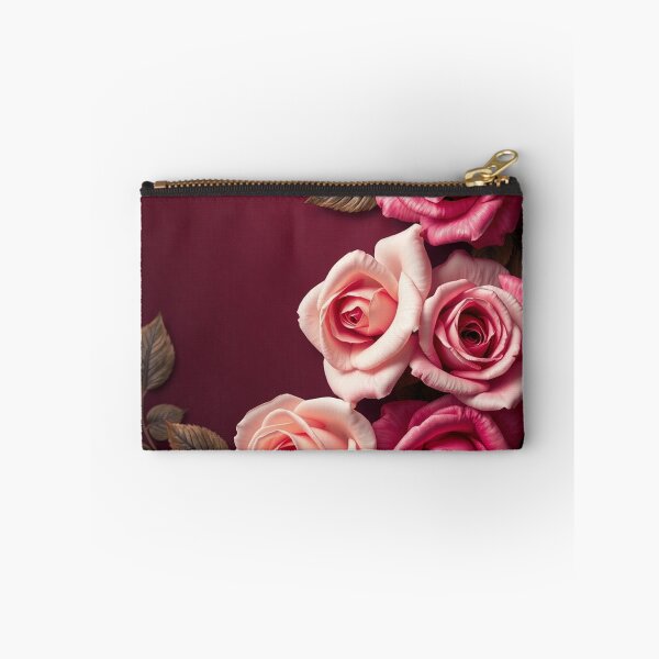 Item preview, Magenta Pink Roses on Burgundy designed and sold by IntelliMindDesigns.