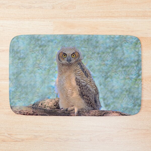 Item preview, Cute Baby Great Horned Owl designed and sold by simonjayphotos.