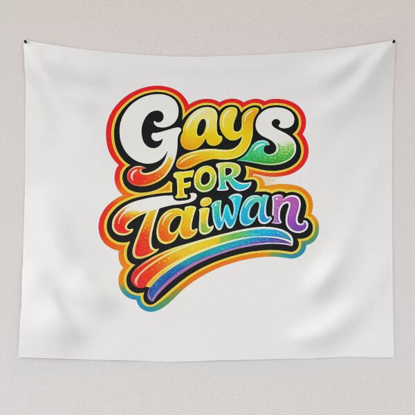 Item preview, Gays For Taiwan Rainbow Pride Democracy Quote designed and sold by Places On Earth.