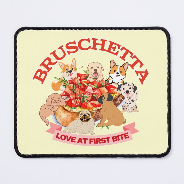 Item preview, Bruschetta Love at First Bite Cute Dogs Food Pun Graphic designed and sold by SilverSeaBKK.