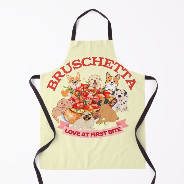 Item preview, Bruschetta Love at First Bite Cute Dogs Food Pun Graphic designed and sold by SilverSeaBKK.