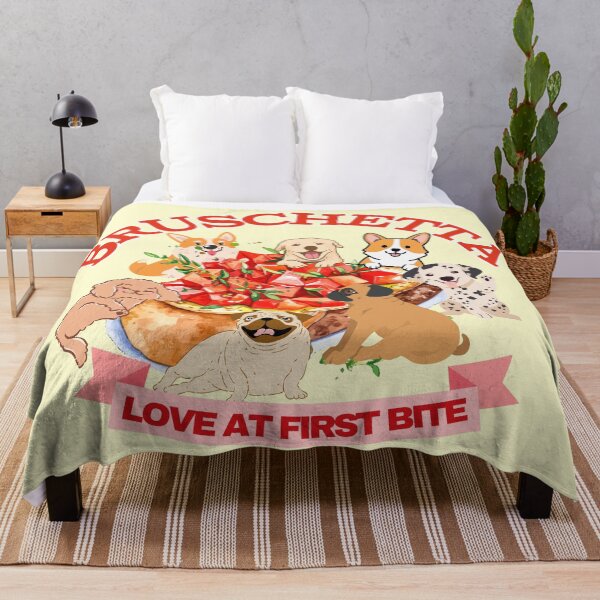 Item preview, Bruschetta Love at First Bite Cute Dogs Food Pun Graphic designed and sold by SilverSeaBKK.