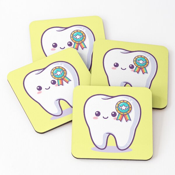 Item preview, Cute Happy Tooth with Award Ribbon Dental Care and Dentist Achievement Gift Design designed and sold by bvdesignart.