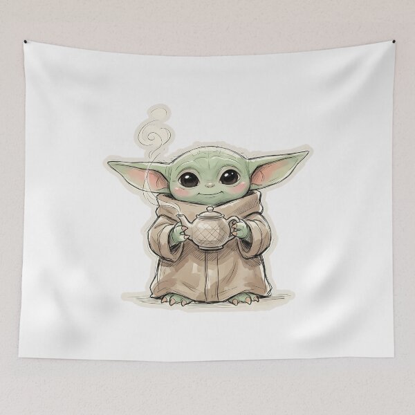 Item preview, BABY YODA STEAMING TEAPOT designed and sold by LIS AND MELIVERSO.