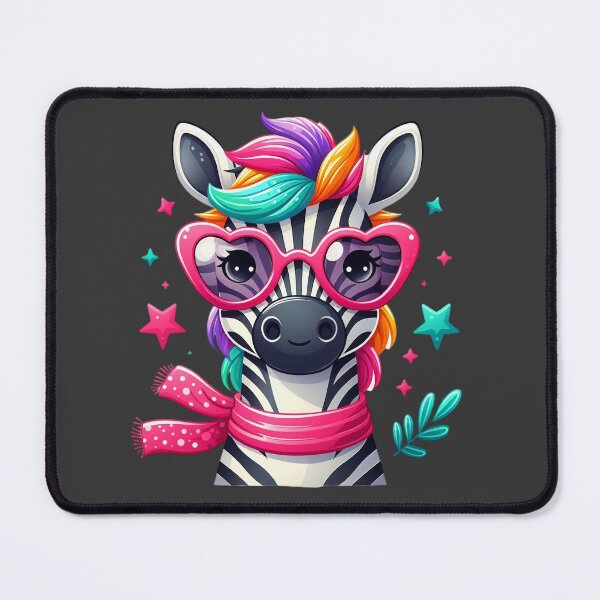 Item preview, Cute Colorful Zebra With Pink Glasses designed and sold by SweetLilith.