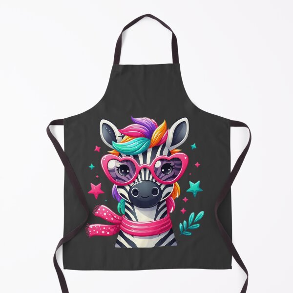 Item preview, Cute Colorful Zebra With Pink Glasses designed and sold by SweetLilith.