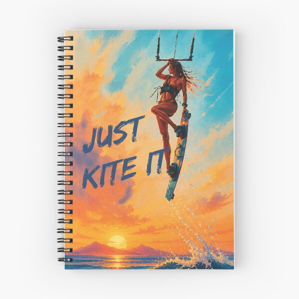 Item preview, Just Kite It – Kitesurf Sunset Ocean Illustration Design designed and sold by Islabonita..