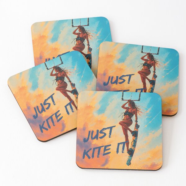 Item preview, Just Kite It – Kitesurf Sunset Ocean Illustration Design designed and sold by Islabonita..