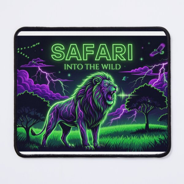 Item preview, Neon Safari Lion Into The Wild designed and sold by DervoTeck2767.