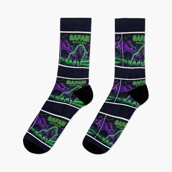 Item preview, Neon Safari Lion Into The Wild designed and sold by DervoTeck2767.