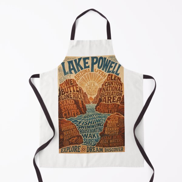 Item preview, Lake Powell Arizona Glen Canyon Adventure Travel Typography designed and sold by Places On Earth.