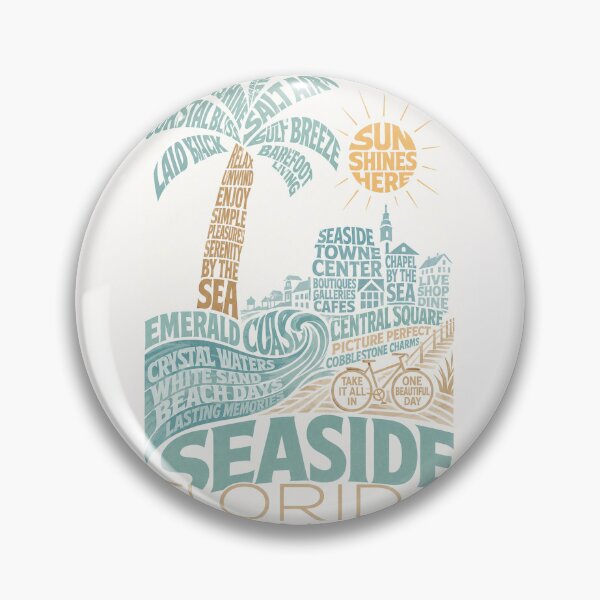 Item preview, Seaside Florida Emerald Coast Beach Town Travel Typography designed and sold by Places On Earth.