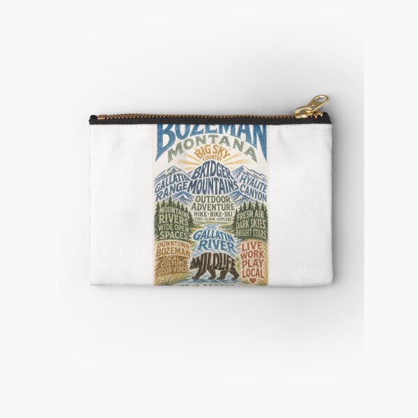 Item preview, Bozeman Montana Big Sky Bridger Mountains Adventure Typography designed and sold by Places On Earth.