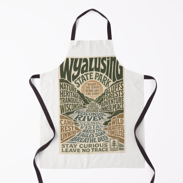 Item preview, Wyalusing Wisconsin Scenic River Valley Nature Typography designed and sold by Places On Earth.