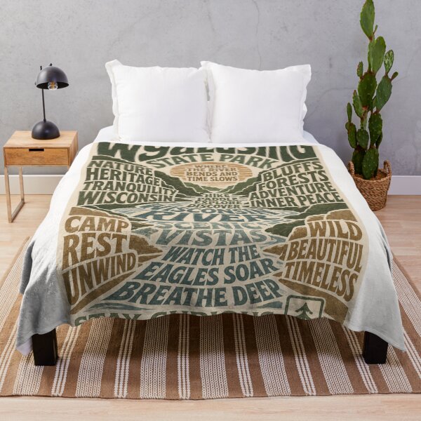 Item preview, Wyalusing Wisconsin Scenic River Valley Nature Typography designed and sold by Places On Earth.