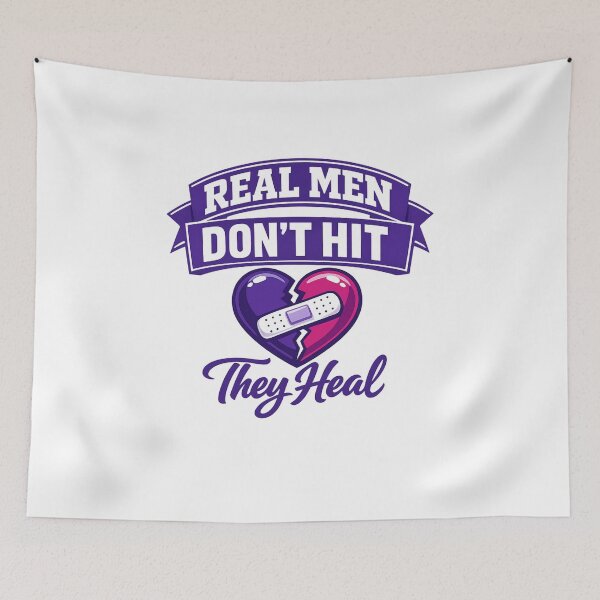 Item preview, Real Men Heal Not Hit designed and sold by Dresut.