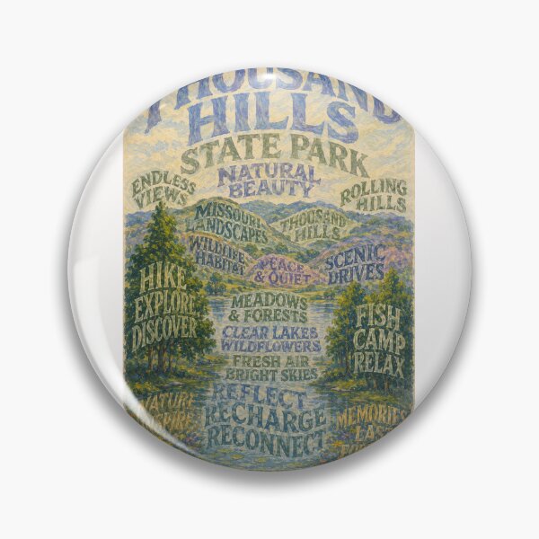 Item preview, Thousand Hills State Park Missouri Scenic Lakes and Forests designed and sold by Places On Earth.