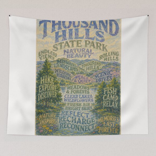 Item preview, Thousand Hills State Park Missouri Scenic Lakes and Forests designed and sold by Places On Earth.
