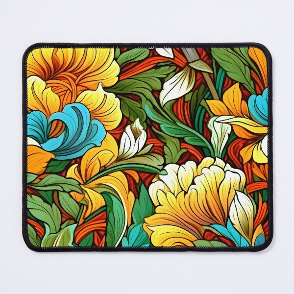Item preview, Art Nouveau Luxurious Colorful Flowers And Leaves Art designed and sold by DEC02.