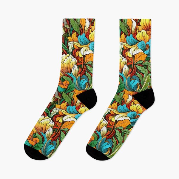 Item preview, Art Nouveau Luxurious Colorful Flowers And Leaves Art designed and sold by DEC02.