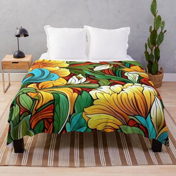 Item preview, Art Nouveau Luxurious Colorful Flowers And Leaves Art designed and sold by DEC02.