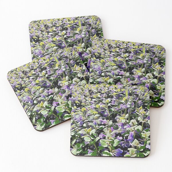 Item preview, Abstract waves of meadow flowers designed and sold by 1_day_down.