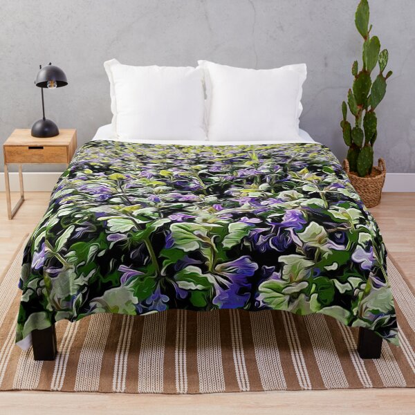 Item preview, Abstract waves of meadow flowers designed and sold by 1_day_down.