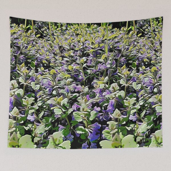 Item preview, Abstract waves of meadow flowers designed and sold by 1_day_down.