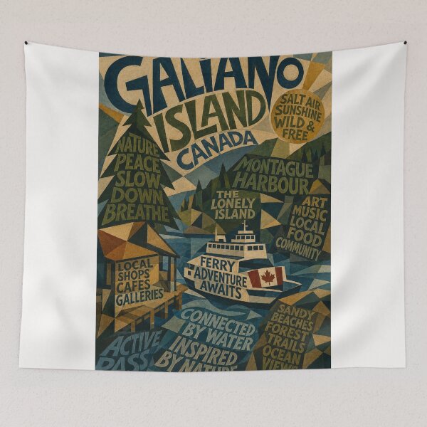 Item preview, Galiano Island Canada Montague Harbour Gulf Islands Escape designed and sold by Places On Earth.