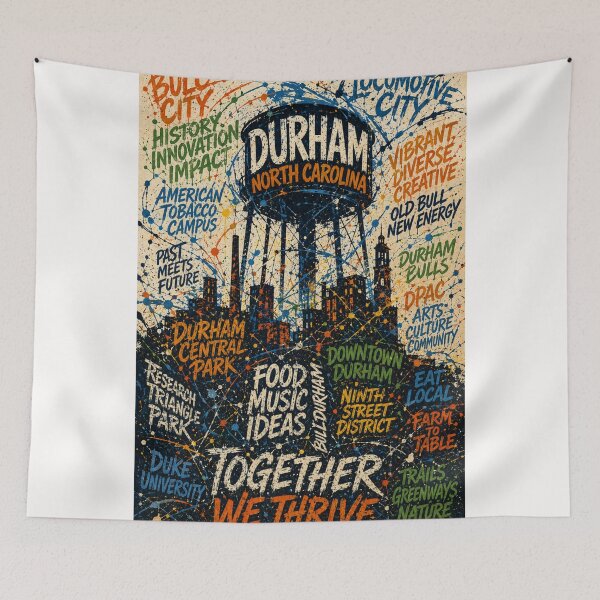 Item preview, Durham North Carolina Bull City Innovation and Creative Culture designed and sold by Places On Earth.