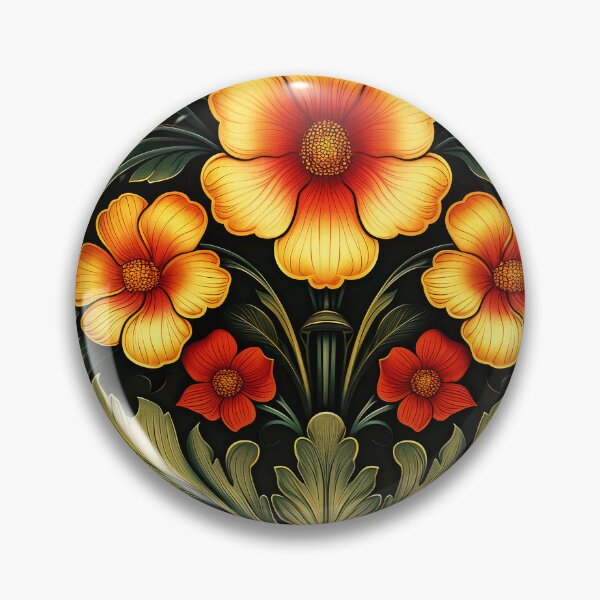 Item preview, Art Nouveau Luxurious Yellow And Red Floral Designs designed and sold by DEC02.