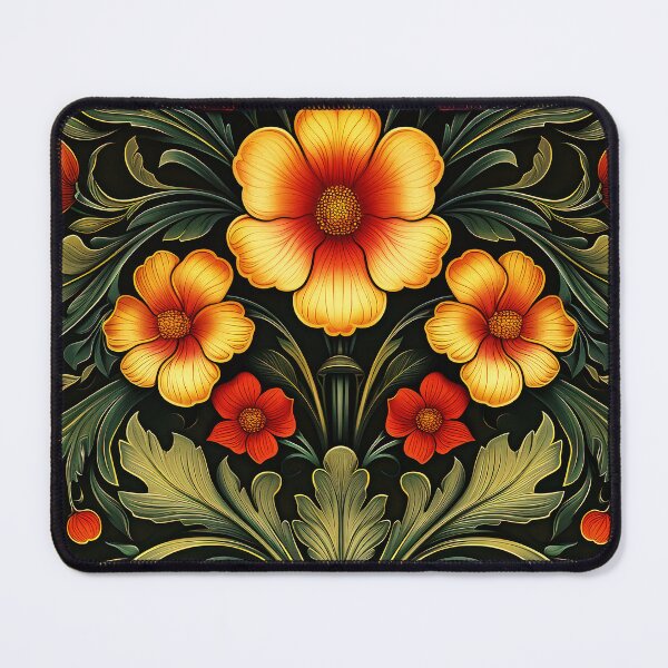 Item preview, Art Nouveau Luxurious Yellow And Red Floral Designs designed and sold by DEC02.