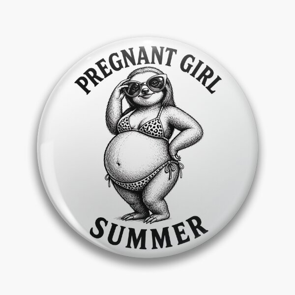 Item preview, Pregnant Girl Summer Beach Sloth Funny Pregnancy Gear designed and sold by DynamicDesign.