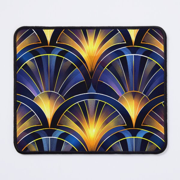 Item preview, Exotic Art Deco Blue And Golden Hues Pattern designed and sold by DEC02.