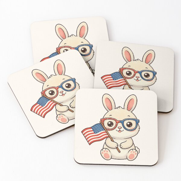 Item preview, Cute Patriotic Bunny With American Flag designed and sold by SweetLilith.