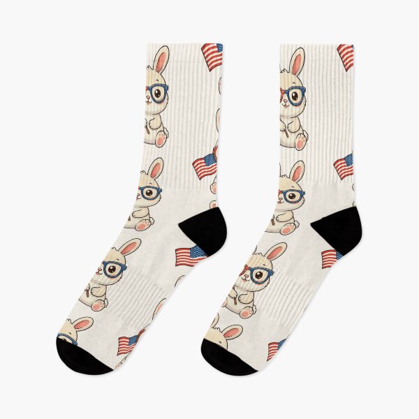 Item preview, Cute Patriotic Bunny With American Flag designed and sold by SweetLilith.