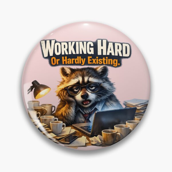 Item preview, Tired Raccoon With Laptop Funny Work From Home Design designed and sold by  MAD's Recreation Studio.