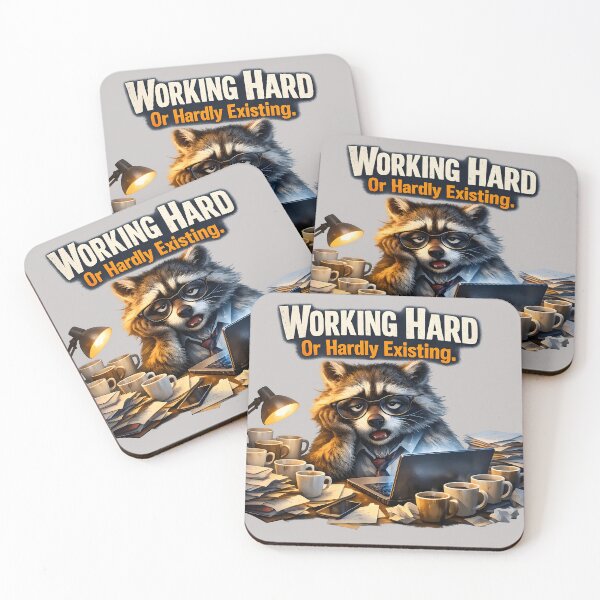 Item preview, Tired Raccoon With Laptop Funny Work From Home Design designed and sold by  Artistry in Motion by MADsrecreation.