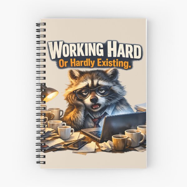 Item preview, Tired Raccoon With Laptop Funny Work From Home Design designed and sold by  MAD's Recreation Studio.