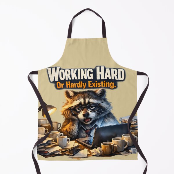 Item preview, Tired Raccoon With Laptop Funny Work From Home Design designed and sold by MAD's Recreation Studio.