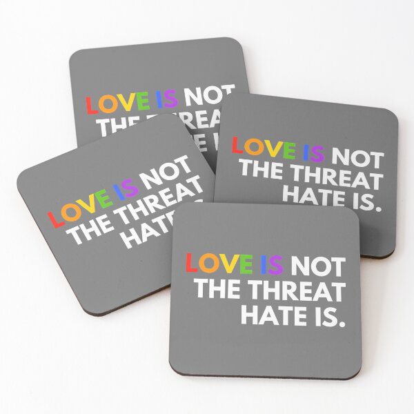 Item preview, Love is Not The Threat Hate is Rainbow LGBTQ Pride designed and sold by KristineLi.