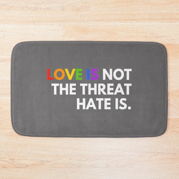 Item preview, Love is Not The Threat Hate is Rainbow LGBTQ Pride designed and sold by KristineLi.